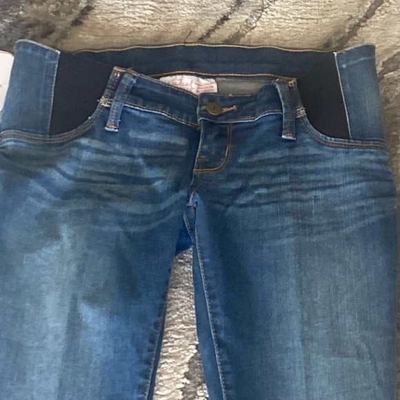 Isabel skinny maternity side panel cropped Jeans size 00 waist 24 NWT - Picture 5 of 11